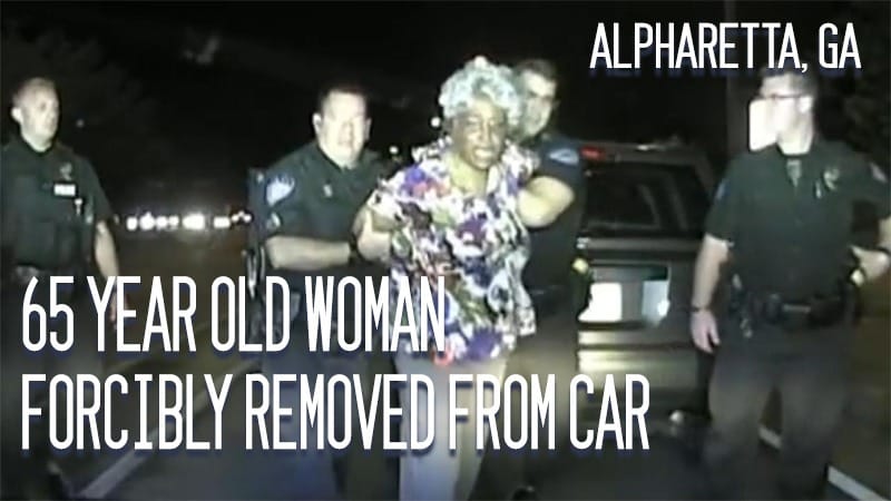 Alpharetta, GA  – 65-yr-old Woman Forcibly Removed from Car