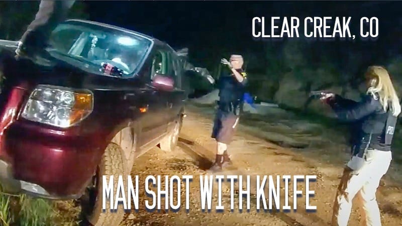 Cleer Creak, CO – Man Shot with Knife But in Car