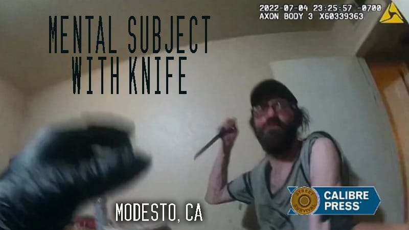 Modesto CA – Mental Subject with Knife
